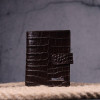 Karya Коричневий чоловічий гаманець із натуральної шкіри з тисненням під крокодила  (2421386) - зображення 8