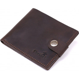 Vintage Шкіряне вінтажне портмоне для чоловіків у темно-коричневому кольорі Shvigel (2416454)