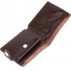 Vintage Шкіряне чоловіче портмоне коричневого кольору з хлястиком на кнопці Shvigel (2416443) - зображення 5