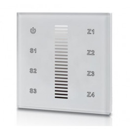 Sunricher Пульт-панель LED диммера SR-2830A White (220VAC, DIM, 4 зоны) (10645)