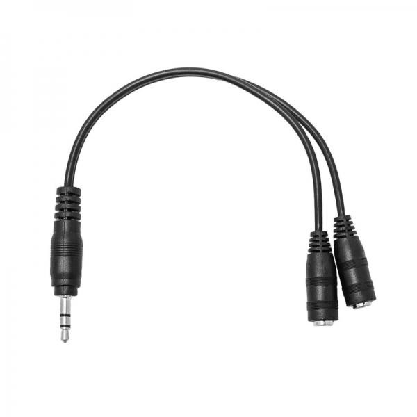 XoKo Адаптер miniJack/AUX 3pin 3.5 мм M - 2 x 3pin 3.5 мм (SC-005M) - зображення 1