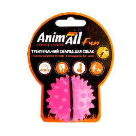 AnimAll Игрушка Fun мяч каштан для собак, 7 см, коралловая (127754)