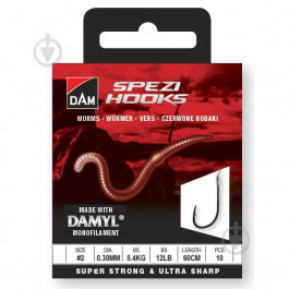 DAM Spezi Leaders Worms / №10 / 0.18mm 60cm / 10pcs (66509)