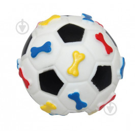 ZooMax Іграшка   вінілова М&#39;яч футбольний з кісточкою 7 см EV070 (4820097808695)