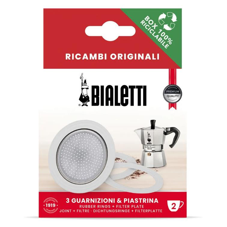 Bialetti Комплект запчастей к гейзерной кофеварке (2 чашки) - зображення 1