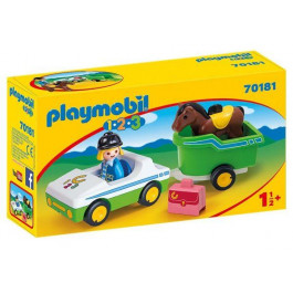 Playmobil Машина с повозкой и лошадью (70181)