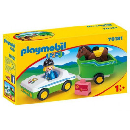   Playmobil Машина с повозкой и лошадью (70181)