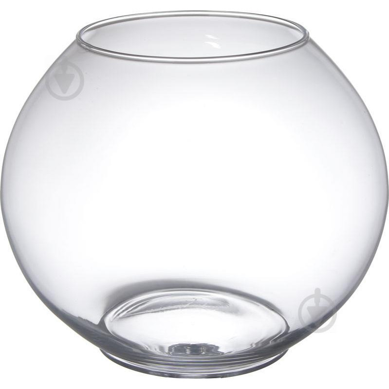 Wrzesniak Glassworks Ваза Spring фиш бол 17х21 см прозрачная стеклянная (17-109B) - зображення 1