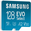 Samsung 128 GB microSDXC UHS-I U3 V30 A2 EVO Select + SD Adapter MB-ME128KA - зображення 7