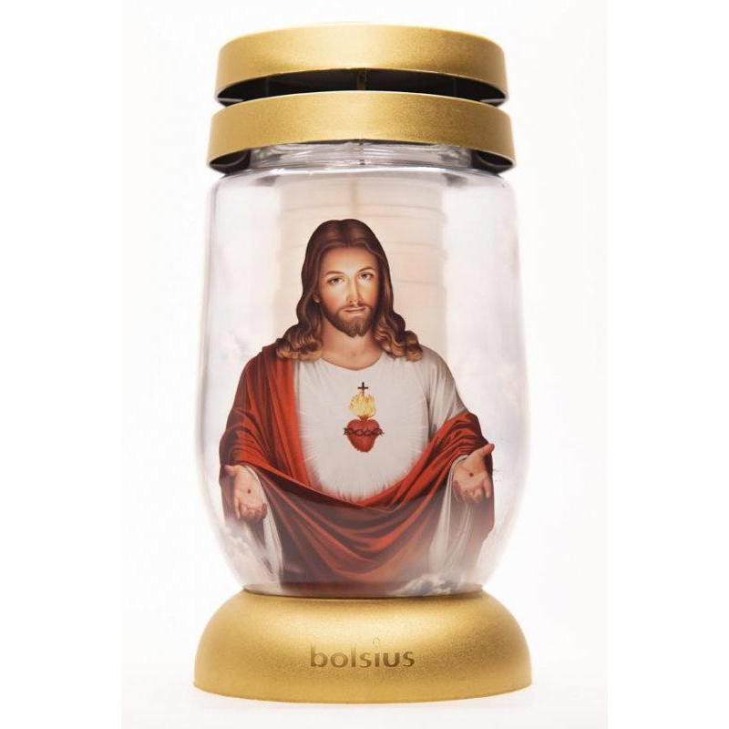 Bolsius Лампадка скляна  Ісус, 22 см (8717847153272) - зображення 1