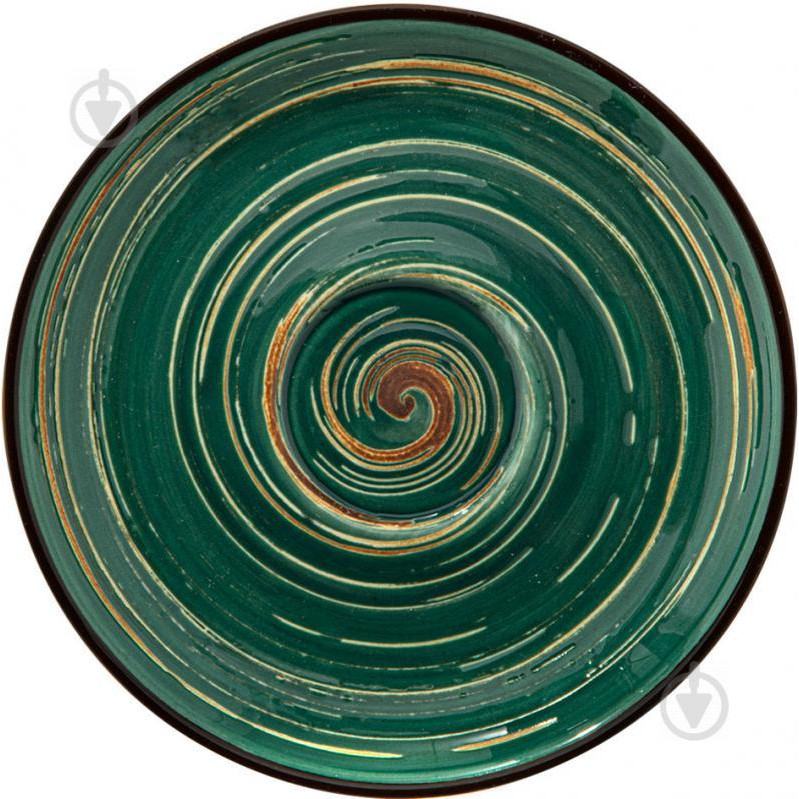 Wilmax Блюдце Spiral Green 12 см WL-669534/B - зображення 1