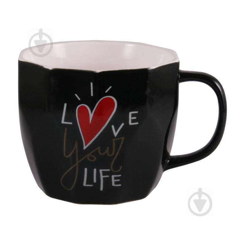 Milika Чашка Love your life Black 360 мл M0520-L254B - зображення 1