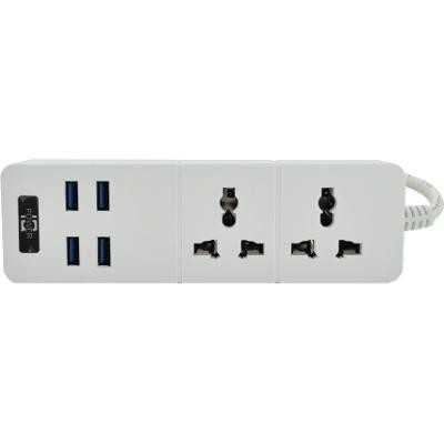 IQ POWER TB-T07 White, 2 розетки, 4xUSB, 2м - зображення 1