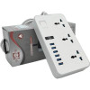 IQ POWER TB-T09 Universal White, 3 розетки, 6xUSB, 2м - зображення 2