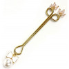 Art of Sex Clit Clamp Bow Pearl, gold (7770000310036) - зображення 1