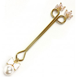 Art of Sex Clit Clamp Bow Pearl, gold (7770000310036)