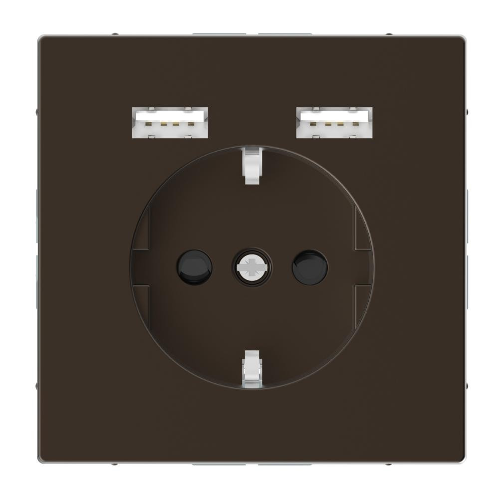 Schneider Electric Merten D-Life +2xUSB мокко (MTN2366-6052) - зображення 1