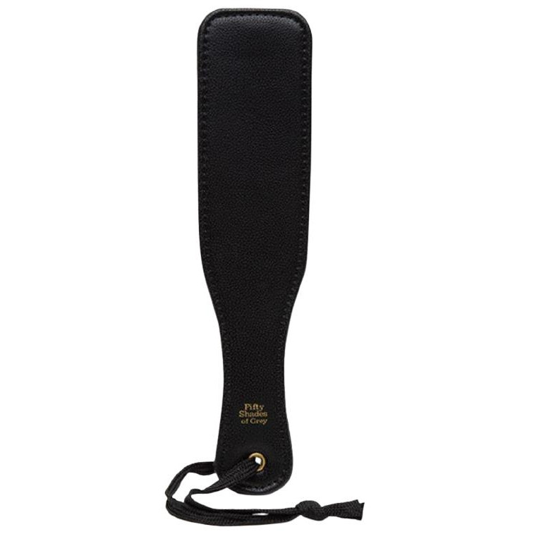 Lovehoney Fifty Shades of Grey Bound to You Faux Leather Small Spanking Paddle, black (5060462639724 - зображення 1