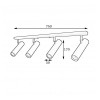 MSK Electric Светильник потолочный с поворотными плафонами на планке NL 1750-4 (615379) - зображення 5