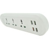 IQ POWER TB-T16 White, 3 розетки, 4xUSB, 2м - зображення 2