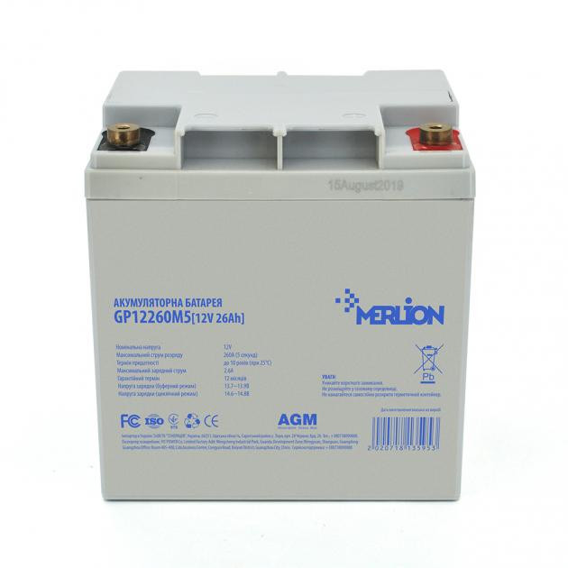 Merlion AGM GP12260M5 12V 26Ah акумулятор - зображення 1