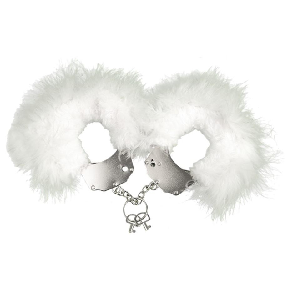 Adrien lastic Menottes Metal Handcuffs With Feather, белые (8433345303109) - зображення 1