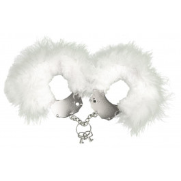   Adrien lastic Menottes Metal Handcuffs With Feather, белые (8433345303109)