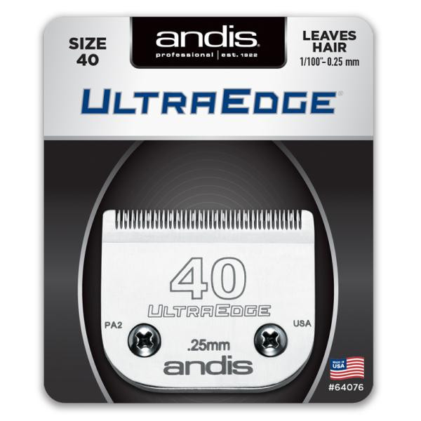 Andis Ножевой блок ULTRA EDGE №40, 0,25 мм, совместим с роторными машинками , MOSER, OSTER (AN u 64076) - зображення 1