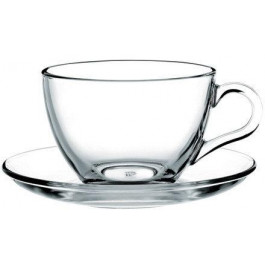 Pasabahce Набір чашок для чаю з блюдцями Basic 215мл 97948-BAM