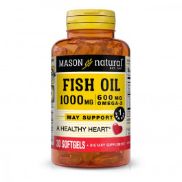 Mason Natural Риб'ячий жир і Омега 3 1000/600мг, Fish Oil & Omega 3, 30 ге (MAV14638)