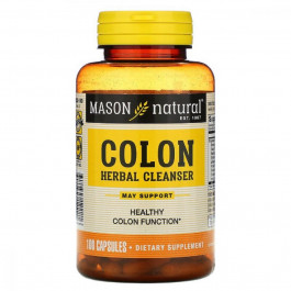 Mason Natural Травяная очищающая смесь для кишечника, Colon Herbal Cleanser, , 100 капсул
