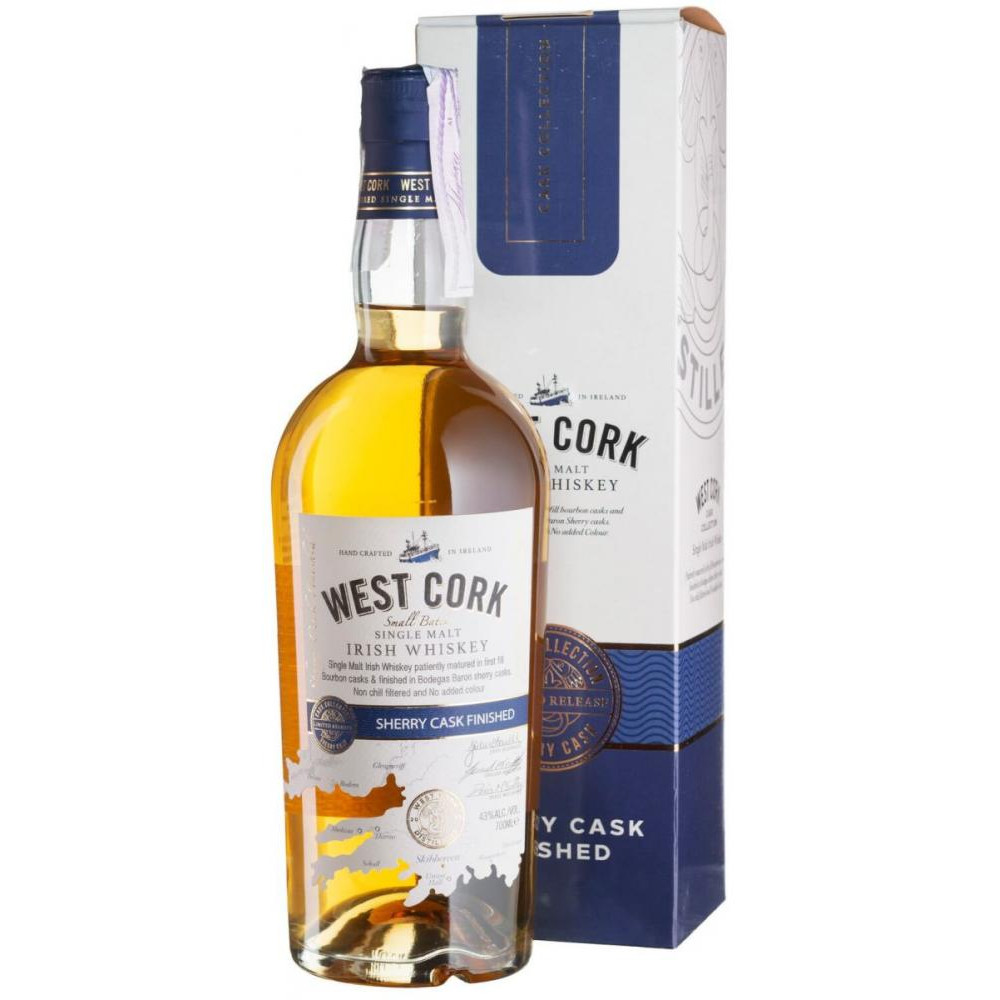 West Cork Віскі  Small Batch Sherry Cask, gift box 0,7 л (5391524714371) - зображення 1