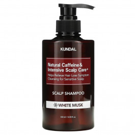 KUNDAL Шампунь з кофеїном проти випадіння волосся Natural Caffeine & Intensive Scalp Care Shampoo White Mus