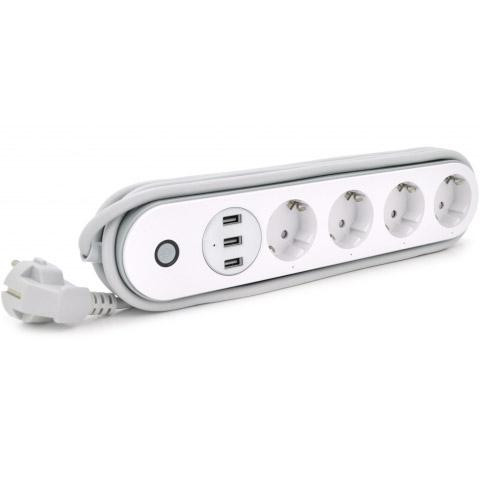 IQ POWER Wi-Fi White, 3 розетки, 3xUSB, 2м (WF3VT) - зображення 1