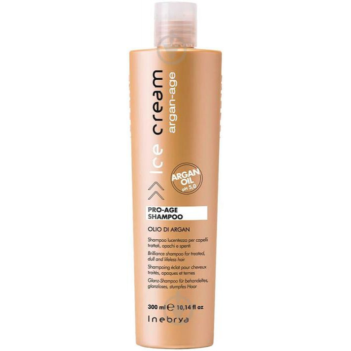 Inebrya Шампунь  Ice Cream Pro Age Shampoo з аргановим маслом для фарбованого волосся 300 мл - зображення 1