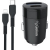 Gelius Inch Twix GP-CC010L + USB Type-C - Lightning Black (92307) - зображення 1