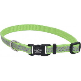   Coastal Світловідбиваючий нашийник  Lazer Brite Reflective Collar для собак 1х20-30 см салатовий