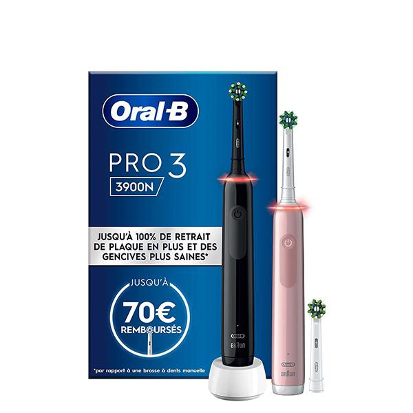 Oral-B D505 PRO 3 3900N Black + Pink 3 насадки - зображення 1