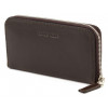 Grande Pelle Коричневий шкіряний гаманець-клатч на блискавці  532620 - зображення 1
