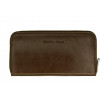 Grande Pelle Коричневий шкіряний гаманець-клатч на блискавці  532620 - зображення 7