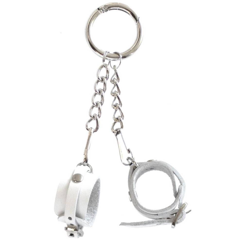 Feral Feelings Брелок наручники с пряжкой, белый (2000000005027) - зображення 1