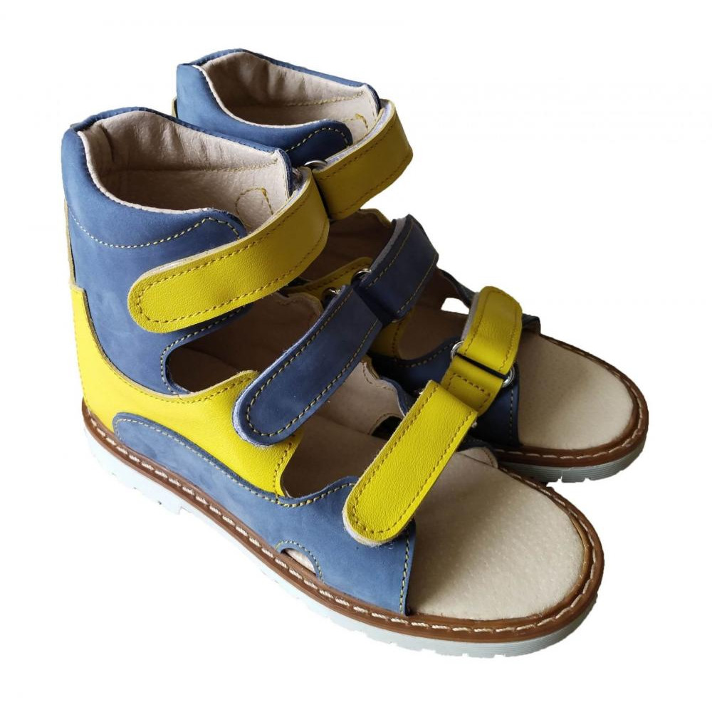 Foot Care Ортопедичні сандалі з супінатором  FC-113 розмір 24 жовто-блакитні - зображення 1