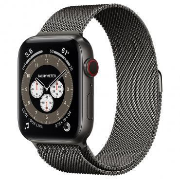 Apple Watch Edition Series 6 GPS+Cellular 44mm Space Black Titanium + M/L Dark Gray Sport B. (MJ423+MYAQ2) - зображення 1