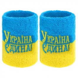 SP-Sport Напульсник спортивний махровий УКРАЇНА Єдина BC-9279 1шт кольори в асортименті Жовтий-блакитний