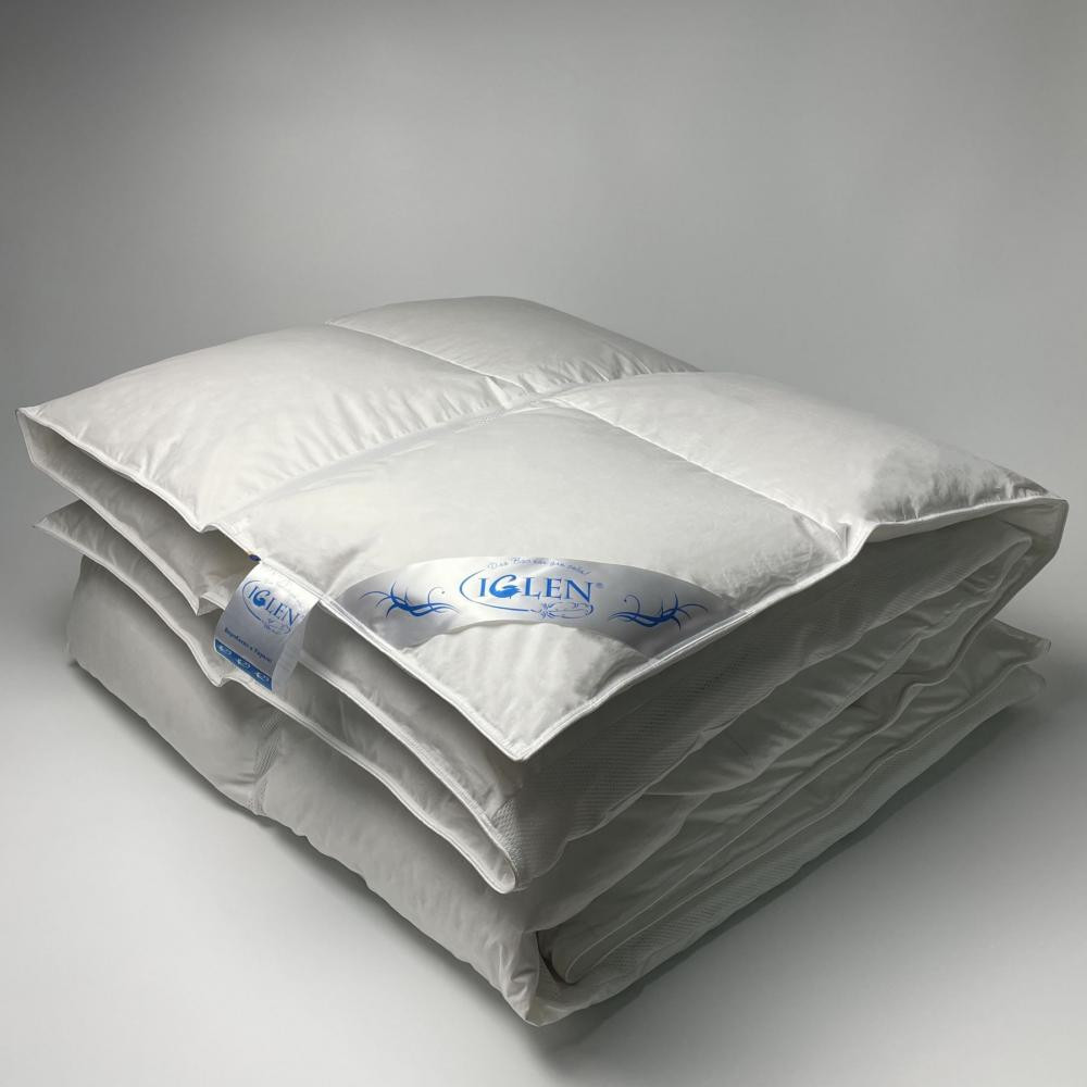 IGLEN Одеяло облегченное 100% гусиного белого пуха в немецком тике, касетное 110х140 (110140110W) - зображення 1