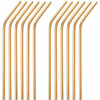 Grawe Металлические изогнутые эко трубочки  для напитков 12 шт. золотистые (859.3112B.C11) - зображення 2