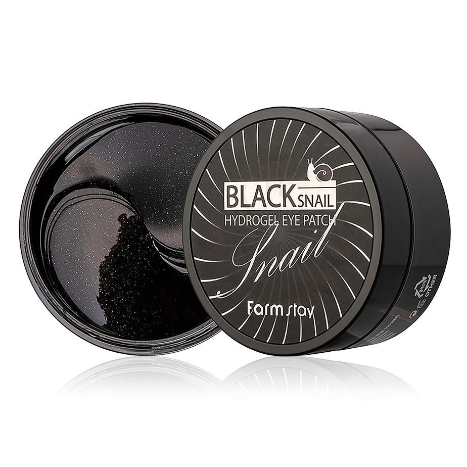 FarmStay Патчи для глаз  Black Snail Hydrogel Eye Patch 60 шт 90 г (8809460461138) - зображення 1