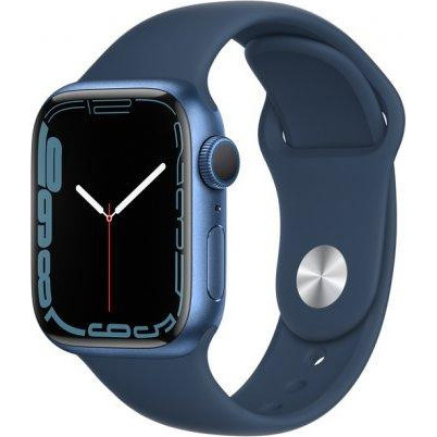 Apple Watch Series 7 GPS 41mm Blue Aluminum Case With Blue Sport Band (MKN13) - зображення 1