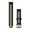 Garmin Ремінець для Forerunner 265s Black/Amp Yellow with Slate Hardware 18mm - зображення 1