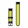 Garmin Ремінець для Forerunner 265s Black/Amp Yellow with Slate Hardware 18mm - зображення 2
